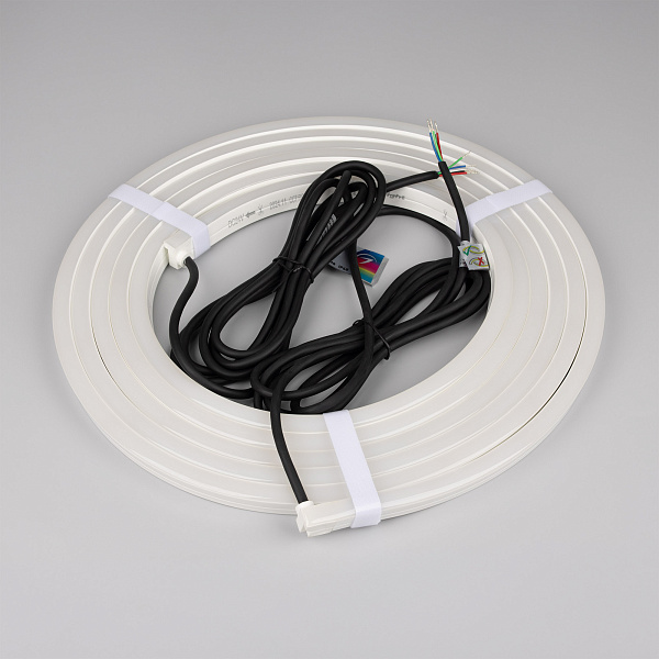Светодиодная лента герметичная NOVA-SIDE-PU-B84-12x20mm 24V RGB-Warm (15 W/m, IP68, 5m, wire x2) (Arlight, Полиуретан)