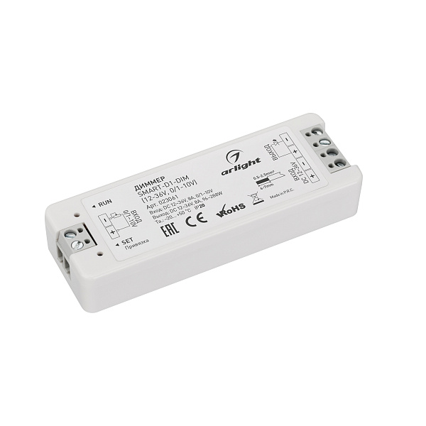 Диммер SMART-D1-DIM (12-36V, 0/1-10V) (Arlight, IP20 Пластик, 5 лет) Lednikoff