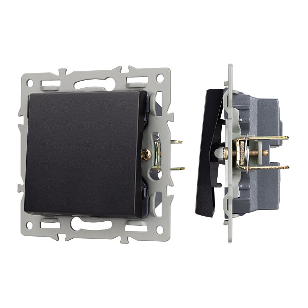 Механизм выключателя одноклавишный проходной SWT-MKP1-PL-BK (250V, 16A) (Arlight, -) Lednikoff