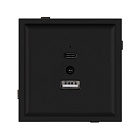Механизм USB розетки SCT-TENDO-MUAC-SFPL-BK (5V, 3A, QC3) (Arlight, Матовый черный) Lednikoff