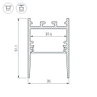 Профиль SL-COMFORT-3551-2000 BLACK (Arlight, Алюминий) Lednikoff