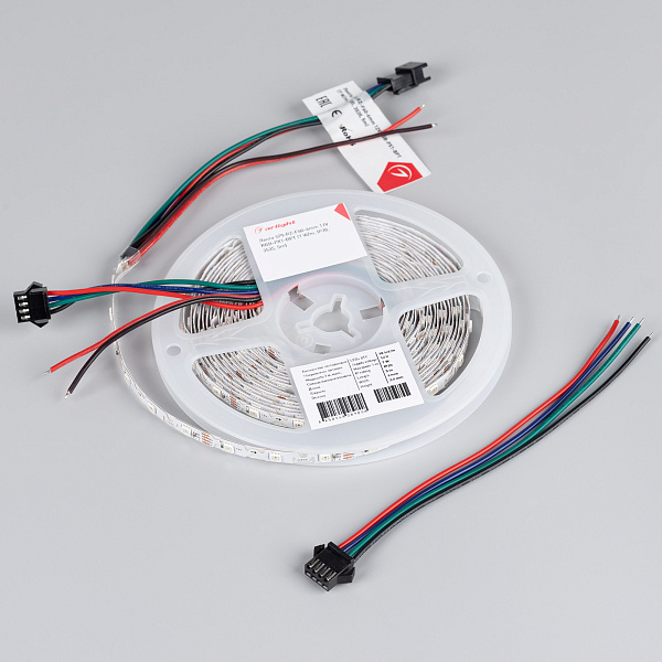 Светодиодная лента SPI-RZ-F60-6mm 12V RGB-PX1-BPT (7 W/m, IP20, 3535, 5m) (Arlight, -) Lednikoff