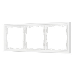 ARL NOBE Рамка универсальная пластиковая софт-тач 3 поста белый кварц FRM-SFPL-3-WH (Arlight, -)