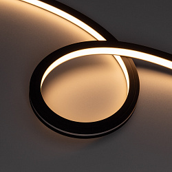 Светодиодная лента герметичная NOVA-TOP-BLACK-A120-16x15mm 24V Warm3000 (10 W/m, IP67, 2835, 5m, wire x2) (Arlight, Вывод боковой, 5 лет)