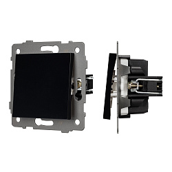 Механизм выключателя одноклавишный непроходной SWT-MK01-PL-BK-V (250V, 10A) (Arlight, -)