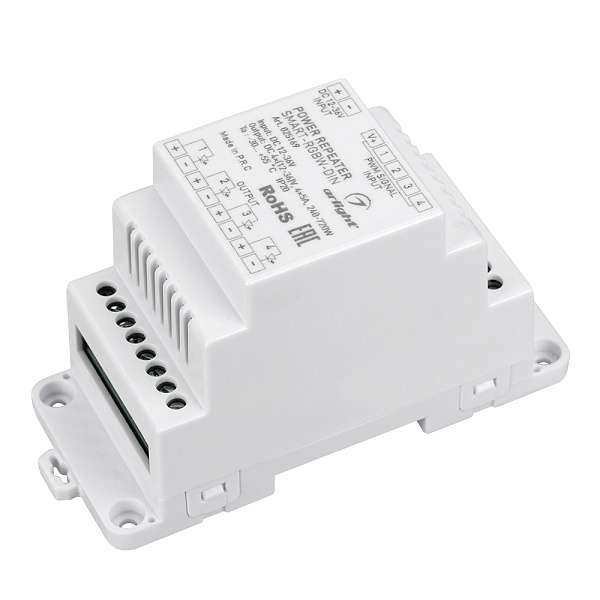 Усилитель SMART-RGBW-DIN (12-36V, 4x5A) (Arlight, IP20 Пластик, 5 лет) Lednikoff