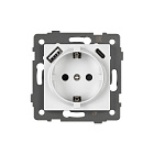 Механизм розетки с быстрой USB зарядкой SCT-MUAC-PL-WH-V (250V, 16A) (Arlight, -) Lednikoff