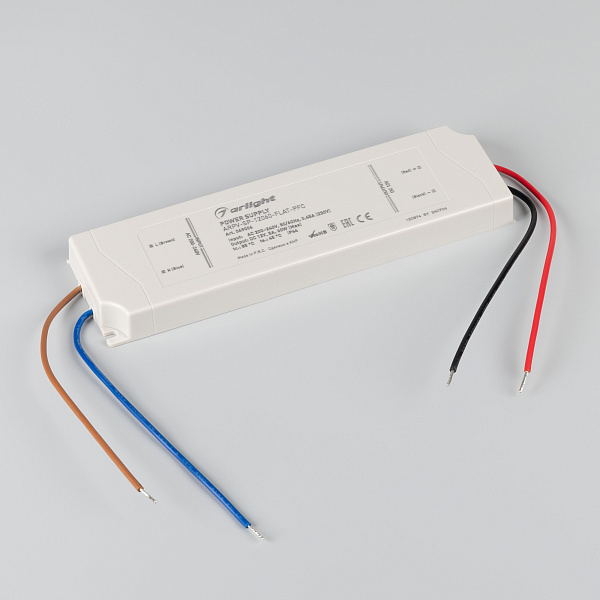 Блок питания ARPV-SP-12060-FLAT-PFC (12V, 5A, 60W) (Arlight, IP44 Пластик, 5 лет) Lednikoff