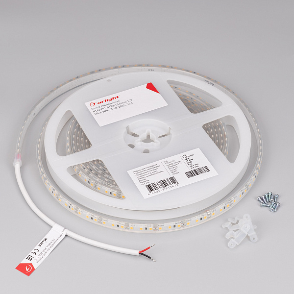 Светодиодная лента герметичная RTW-PU-A120-10.5mm 12V Warm3000 (16.8 W/m, IP68, 2835, 5m) (Arlight, -) Lednikoff