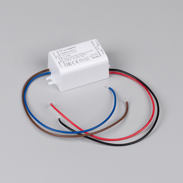 Блок питания ARPV-SP-12006 (12V, 0.5A, 6W) (Arlight, IP67 Пластик, 5 лет) Lednikoff