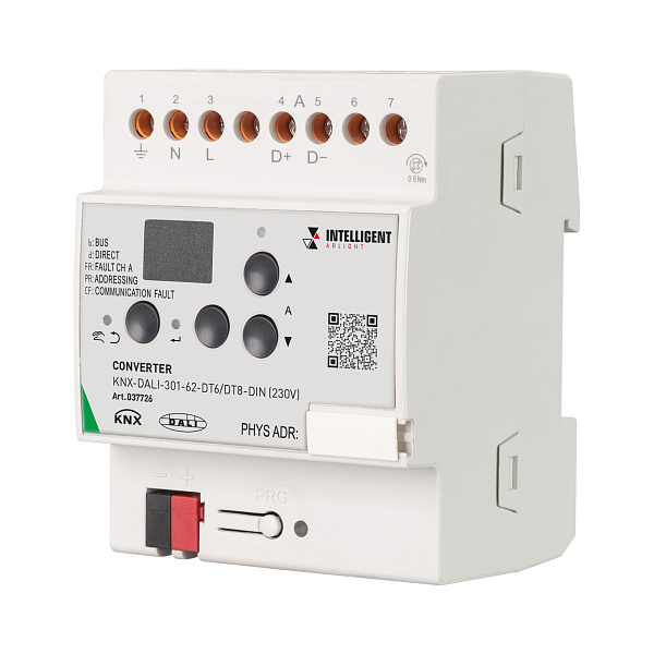 INTELLIGENT ARLIGHT Конвертер KNX-DALI-301-62-DT6/DT8-DIN (230V) (IARL, IP20 Пластик, 3 года) Lednikoff