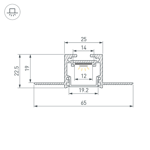 Профиль SL-LINIA20-FANTOM-2500 BLACK (Arlight, Алюминий) Lednikoff