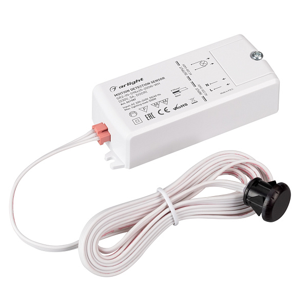 ИК-датчик SR2-IN-S98x35-200W-WH (230V, 5A, DOOR) (Arlight, IP20 Пластик, 5 лет) Lednikoff