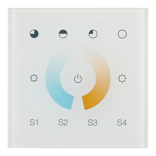INTELLIGENT ARLIGHT Сенсорная панель DALI-901-11-1G-4SC-MIX-DT8-IN White (BUS/230V) (IARL, IP20 Пластик, 3 года) Lednikoff
