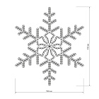 Фигура светодиодная ARD-SNOWFLAKE-M3-920x920-432LED White (230V, 27W) (Ardecoled, IP65) Lednikoff