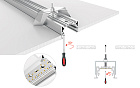 Профиль с экраном S2-LINIA55-F-2500 ANOD+OPAL (Arlight, Алюминий) Lednikoff