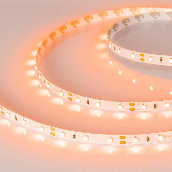 Светодиодная лента RT-A60-8mm 12V Orange (4.8 W/m, IP20, 2835, 5m) (Arlight, -) Lednikoff