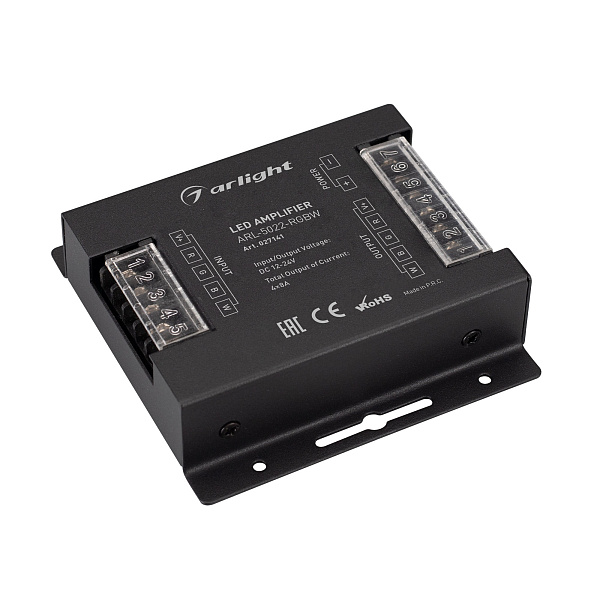 Усилитель ARL-5022-RGBW (12-24V, 4x8A, 384-768W) (Arlight, IP20 Металл, 3 года) Lednikoff