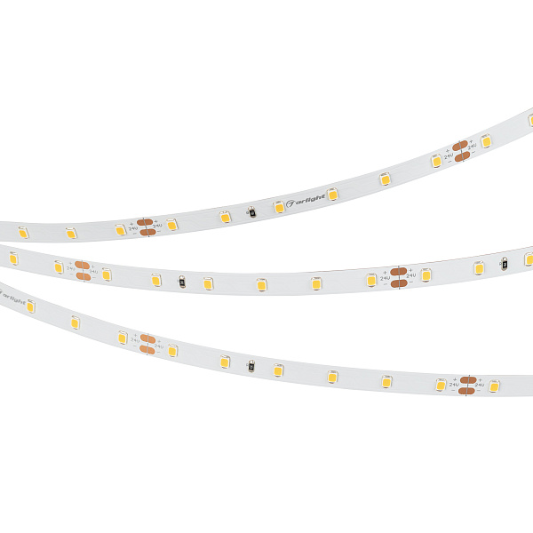 Светодиодная лента UL-A60-8mm 24V Warm3000 (4.8 W/m, IP20, 5m) (Arlight, 7 лет) Lednikoff
