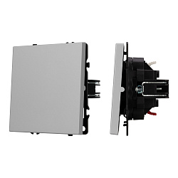 ARL NOBE Выключатель 1 кл софт-тач никель SWT-MK01-SFPL-IS (250V, 10A) (Arlight, -)