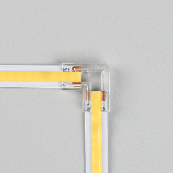 Коннектор угловой COB-MONO-8mm-2pin-STS (Arlight, Лента-Лента) Lednikoff
