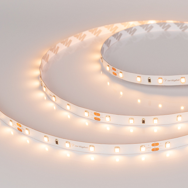 Светодиодная лента RT 2-5000 24V SUN Warm2700 (2835, 60 LED/m, LUX) (Arlight, 7.2 Вт/м, IP20) Lednikoff