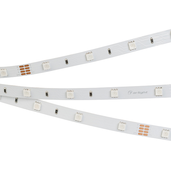 Светодиодная лента RT-B30-10mm 24V RGB (7.2 W/m, IP20, 5060, 5m) (Arlight, Открытый) Lednikoff