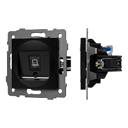 Механизм компьютерной розетки SCT-MPC1-PL-BK-V (RJ-45, CAT6) (Arlight, -)