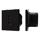 ARL NOBE USB Розетка тип А+С+С софт-тач черный оникс SCT-MUACC-SFPL-FC-BK (65W, QC3) (Arlight, -) Lednikoff