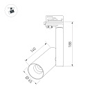 Светильник SP-POLO-TRACK-PIPE-R65-8W Day4000 (WH-WH, 40 deg) (Arlight, IP20 Металл, 3 года)