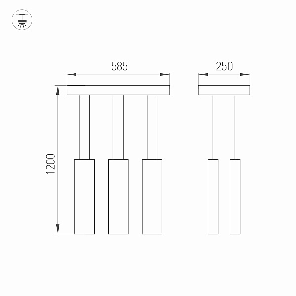 Светильник SP-LEGACY-S585x250-6x6W Warm3000 (BK, 34 deg) (Arlight, IP20 Металл, 3 года) Lednikoff
