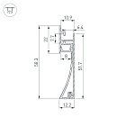 Профиль PLINTUS-H58-F-2000 BLACK (Arlight, Алюминий) Lednikoff