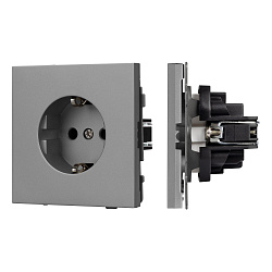 Механизм электрической розетки SCT-TENDO-MEU1-PL-GR (230V, 16A) (Arlight, Графитовый)