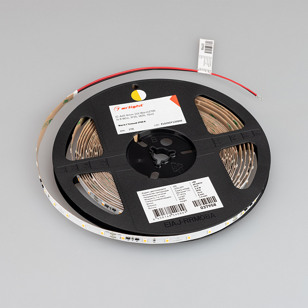 Светодиодная лента IC-A60-8mm 24V Warm2700 (4.8 W/m, IP20, 2835, 10m) (Arlight, стабилизированная) Lednikoff