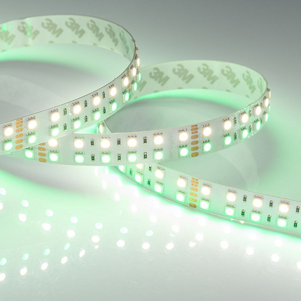 Светодиодная лента RT 2-5000 24V RGB-Day 2x2 (5060, 720 LED, LUX) (Arlight, 32 Вт/м, IP20) Lednikoff