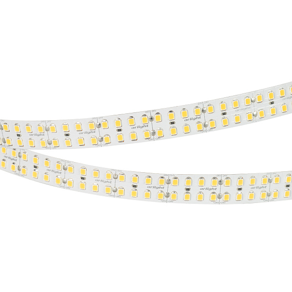 Светодиодная лента RT-5000-2835-320 24V Warm2700 (15mm, 24W/m, IP20) (Arlight, высок.эфф.150 лм/Вт) Lednikoff