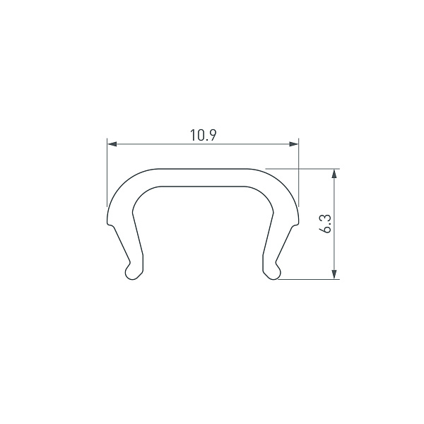 Экран LINE-D-1111-2000 OPAL (Arlight, Пластик) Lednikoff
