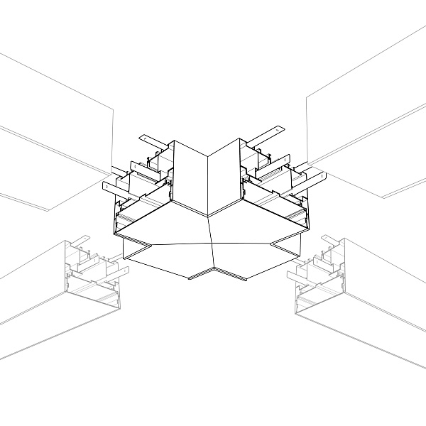 Угол S2-LINE-10570-X90 крестовой (Arlight, Металл) Lednikoff