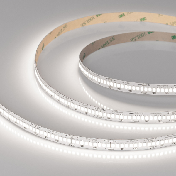 Светодиодная лента ULTRA-A288-10mm 24V Day5000 (17 W/m, IP20, 5m) (Arlight, высок.эфф.200 лм/Вт) Lednikoff