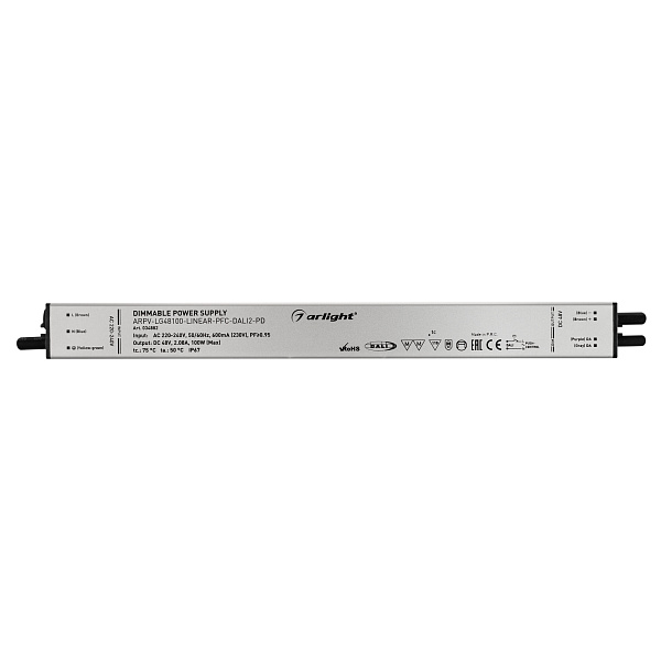 Блок питания ARPV-LG48100-LINEAR-PFC-DALI2-PD (48V, 2.08A, 100W) (Arlight, IP67 Металл, 5 лет) Lednikoff