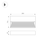 Светильник LGD-RIBONIK-S250x114-10W Warm3000 (Черный, 70 deg, 230V) (Arlight, IP65 Металл, 5 лет) Lednikoff