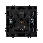 Механизм электрической розетки SCT-NOBE-MEU1-SFPL-BK (230V, 16A) (Arlight, Черный оникс) Lednikoff