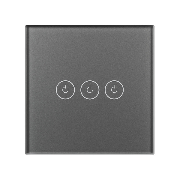 Выключатель сенсорный SWT-OMALI-S03-ZB-GR (250V, 10A, Zigbee) (Arlight, Стекло) Lednikoff