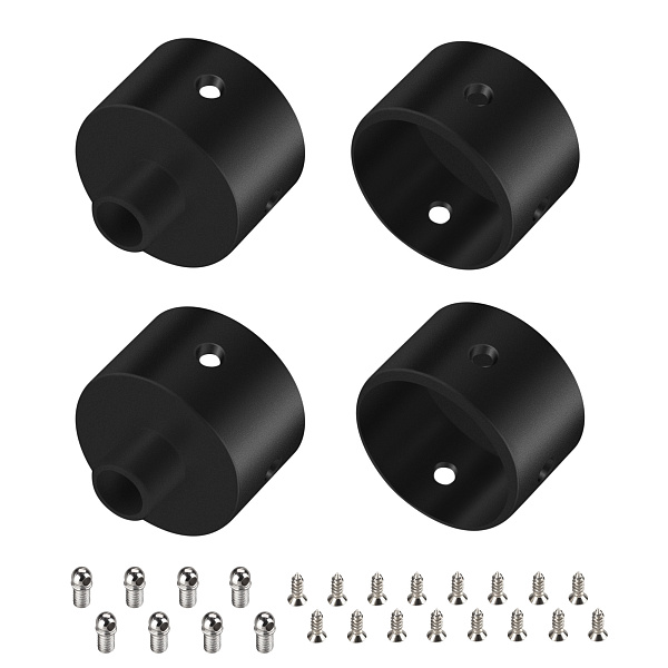 Заглушка WPH-FLEX-D22-360deg BLACK ALU с отверстием (Arlight, Металл) Lednikoff