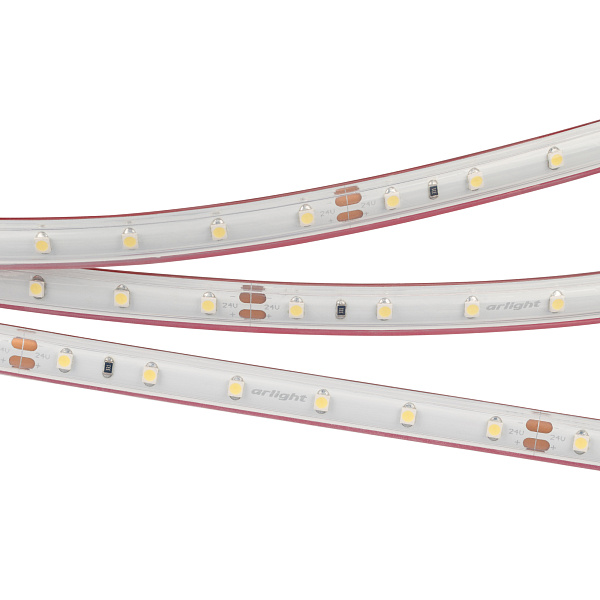 Светодиодная лента RTW 2-5000PS-50m 24V Warm2700 (3528, 60 LED/m, LUX) (Arlight, 4.8 Вт/м, IP67) Lednikoff
