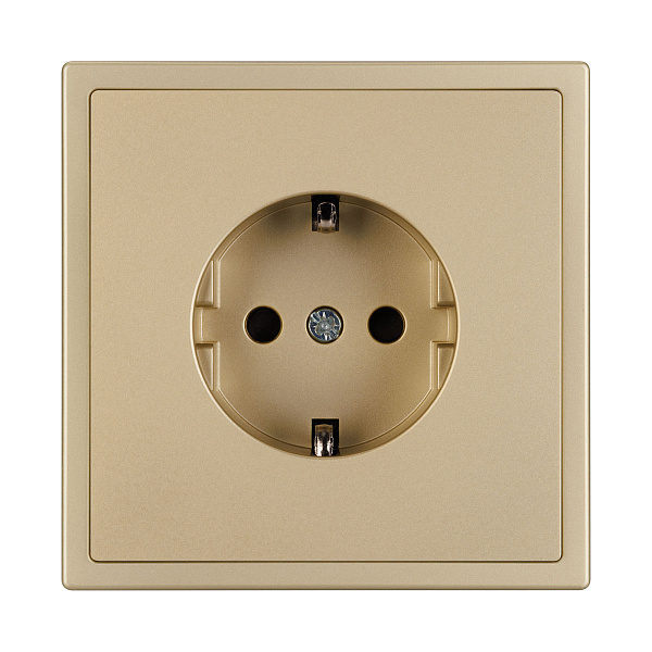 Механизм электрической розетки SCT-NOBE-MEU1-SFPL-GD (230V, 16A) (Arlight, Золотой песок) Lednikoff