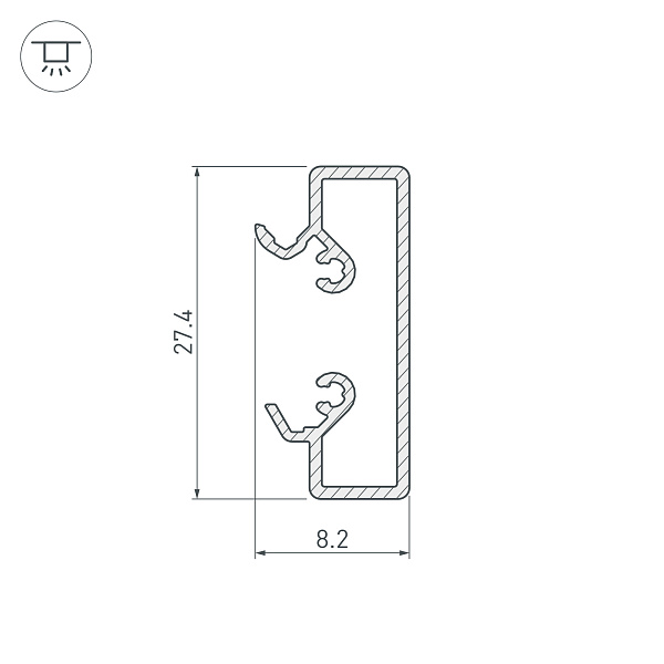 Основание ALU-BASE-2000 Small (Arlight, Металл) Lednikoff