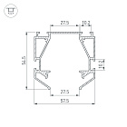 Профиль-держатель MAG-STRETCH-ORIENT-2000 (Arlight, Алюминий) Lednikoff