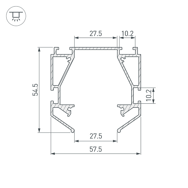 Профиль-держатель MAG-STRETCH-ORIENT-2000 (Arlight, Алюминий) Lednikoff