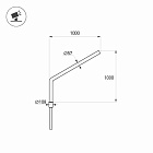 Кронштейн OXOR-SG1-1000x108-L1000 BLACK (Arlight, Сталь) Lednikoff